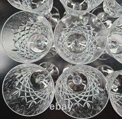 9 Cristal D'Arques Cannes Claret Wine Glasses Set Crystal Clear Cut Stemware Lot