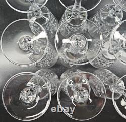 9 Cristal D'Arques Cannes Claret Wine Glasses Set Crystal Clear Cut Stemware Lot