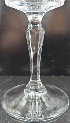 9 Cristal D'Arques Cannes Claret Wine Glasses Set Crystal Clear Cut Stemware Lot