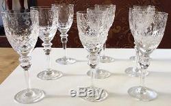 9 Rogaska Gallia Crystal Water Wine Glasses 9 1/4 Height Nice