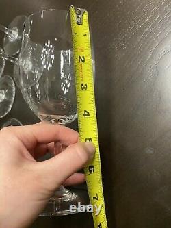(9) Signed Baccarat Crystal France Perfection Pedestal Claret Wine Glasses