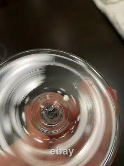 (9) Signed Baccarat Crystal France Perfection Pedestal Claret Wine Glasses