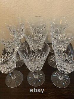 9 Waterford Crystal LISMORE 5 7/8 Claret Wine Glasses