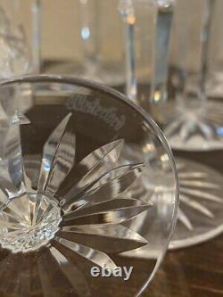 9 Waterford Crystal LISMORE 5 7/8 Claret Wine Glasses