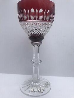 AJKA Crystal Cut To Clear Stemmed Glasses AJC15 Multicolor Set Of 4 Goblets Wine