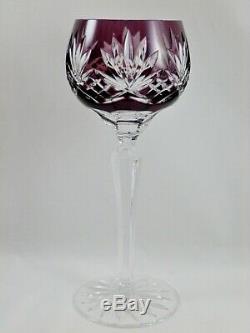 AJKA Crystal Cut to Clear Hock Wine Goblets 8 1/4 Carolyne Multi Color