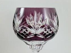 AJKA Crystal Cut to Clear Hock Wine Goblets 8 1/4 Carolyne Multi Color