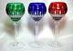 AJKA KING LOUIS / XENIA Colored Crystal Wine Goblets Glasses