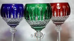 AJKA KING LOUIS / XENIA Colored Crystal Wine Goblets Glasses