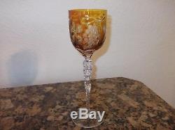 AJKA MAGDA PRIDE (Cut to Clear) CRYSTAL WINE GOBLETS, 6 Colors, 9 3/4 Tall