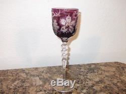 AJKA MAGDA PRIDE (Cut to Clear) CRYSTAL WINE GOBLETS, 6 Colors, 9 3/4 Tall