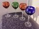 AJKA Marsala Cut-to-Clear 8.25 Crystal Wine Glasses, Set of 4, Various Colors