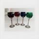 AJKA Marsala Cut-to-Clear 8.25 Crystal Wine Glasses, Set of 4, Various Colors