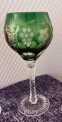 AJKA Marsala Cut-to-Clear 8.25 Crystal Wine Glasses, Set of 4, Various Colors