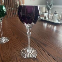 AJKA Marsala Cut-to-Clear 8.25 Crystal Wine Glasses, Set of 4, Various Colors