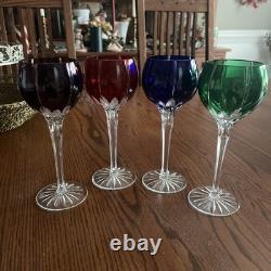 AJKA Marsala Cut-to-Clear 8.25 Crystal Wine Glasses, Set of 4, Various Colors