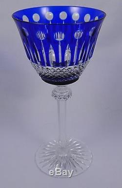 AJKA OLINDA GODINGER KING LOUIS Cobalt Blue Wine Glass SET OF 4