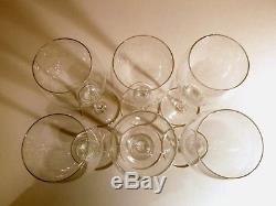 ANTIQUE Baccarat Crystal ST REMY (1878-) Set of 6 Claret Wine Glasses 7 5/8
