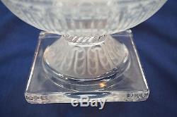 ANTIQUE CRYSTAL CHAMPAGNE COOLER WINE FROSTED GLASS GRAPE PATTERN FOOTED 9in