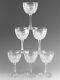 ANTIQUE Wine Glass Thomas Webb Set of 6 Fine & Delicate Claret Wine Glasses