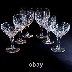 ATLANTIS AZORES WATER, WINE, CHAMPAGNE GLASSES, Cut Lead Crystal, 6PC SET