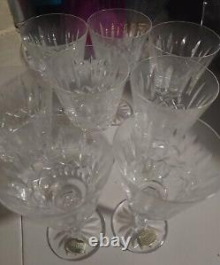 ATLANTIS CLEAR CRYSTAL FATIMA set of (8) WINE GLASSES new