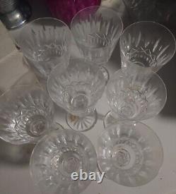 ATLANTIS CLEAR CRYSTAL FATIMA set of (8) WINE GLASSES new