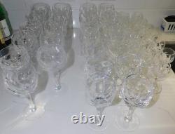 ATLANTIS CRYSTAL EVORA PATTERN GLASSES SET OF 13 4 Cordial Glasses