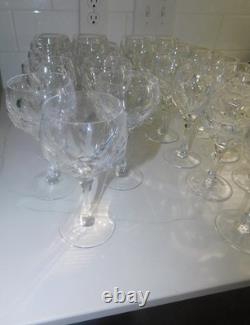 ATLANTIS CRYSTAL EVORA PATTERN GLASSES SET OF 13 4 Cordial Glasses