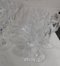 ATLANTIS CRYSTAL EVORA PATTERN GLASSES SET OF 13 4 Cordial Glasses