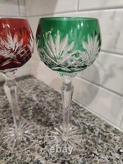 Ajka Caroline Cut to Clear Crystal wine glasses set of 4 (Mint Condition)