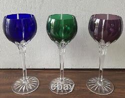 Ajka Castille Crystal Wine Glasses Goblets Set of 3 HANDMADE IN HUNGARY