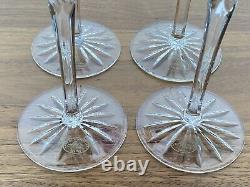 Ajka Castille Cut to Clear Crystal Hungary Red Blue Purple Wine Glasses Balloon