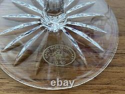 Ajka Castille Cut to Clear Crystal Hungary Red Blue Purple Wine Glasses Balloon