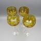 Ajka Crystal Stemware MARSALA GOLDEN / AMBER Large Wine Glasses Set of Four