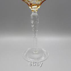 Ajka Crystal Stemware MARSALA GOLDEN / AMBER Large Wine Glasses Set of Four