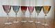 Ajka EBELING & REUSS Crystal Cut to Clear 6 Goblets Wine Glasses 7.5 Inches