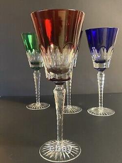 Ajka Lynn Lausanne Cut to Clear Handmade Hungarian Crystal Wine Glasses Set of 4