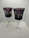 Ajka Marsala Amethyst Purple Lead Crystal Wine Hock Glasses, Set Of 2