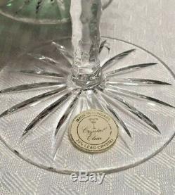 Ajka Martisa Wine Glass S/6 All Colors Cut To Clear Crystal Bohemian Hungary