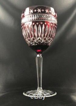 Ajka Serenity Star for Waterford Crystal Glass Wine Goblet Red Cut to Clear