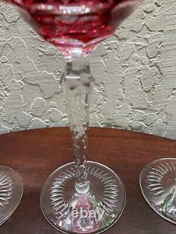 Ajka crystal wine glasses color Cut To Clear Set Of 3 Boho