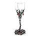 Alchemy Gothic Evening With A Vampire Pewter & Red Swarovski Crystal Wine Glass