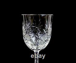 American Brilliant Cut Crystal 2 Piece Zipper Stem 5 1/2 Wine Glasses