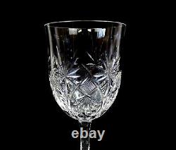 American Brilliant Cut Crystal 2 Piece Zipper Stem 5 1/2 Wine Glasses
