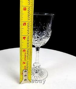 American Brilliant Cut Crystal 2 Piece Zipper Stem 5 1/2 Wine Glasses