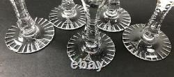 Anna Hutte Crystal Wine Glasses Cut to Clear Stemware Small Goblet Hock Glass