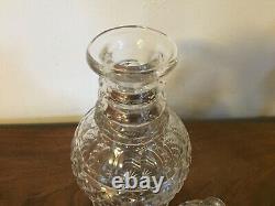 Antique 19th century Blown Cut Glass Crystal Wine Whiskey Decanter Anglo Irish