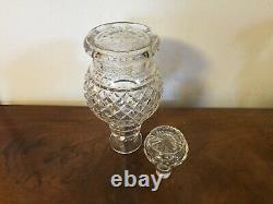 Antique 19th century Blown Cut Glass Crystal Wine Whiskey Decanter Anglo Irish