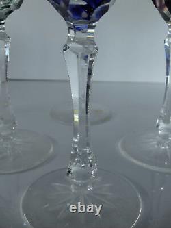 Antique 6 Glasses Cups Wine Martini Crystal Colour Size st. Louis